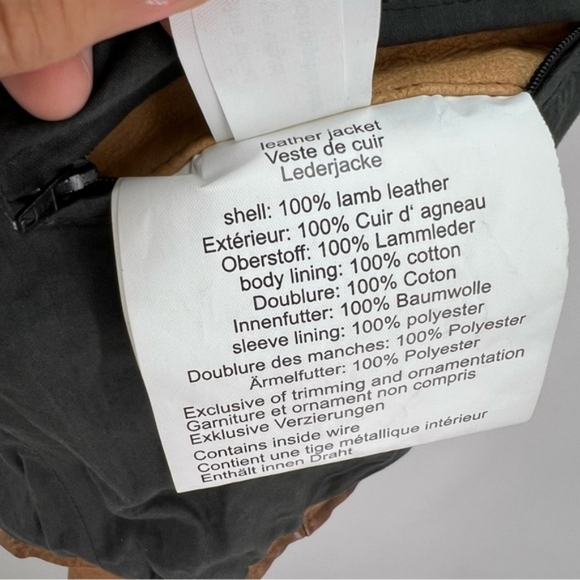 Mauritius, Women's Karyn Leather Jacket - Caramel. Size: 8 (US). NWT - Picture 7 of 10